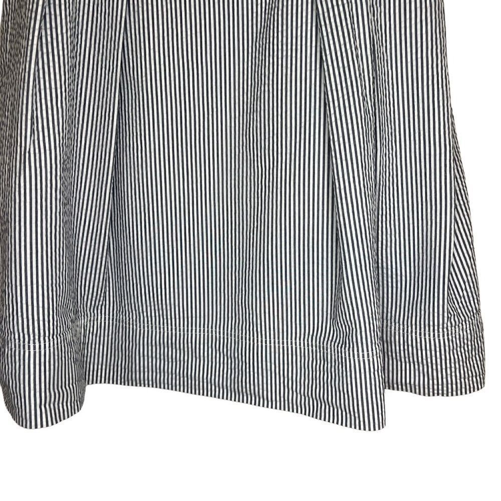 Gap Blue and White Seersucker Sleeveless Dress with Pleated Skirt. Sz 2. EUC!! - Picture 3 of 13